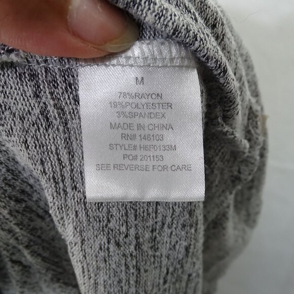 Hippie Rose Heather Gray Aztec Print Knit Top Women Size M Dolman 3/4 Sleeve - Picture 6 of 10